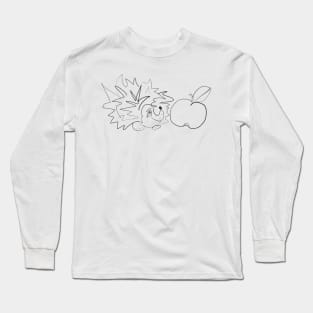 hedgehog and big apple   Long Sleeve T-Shirt